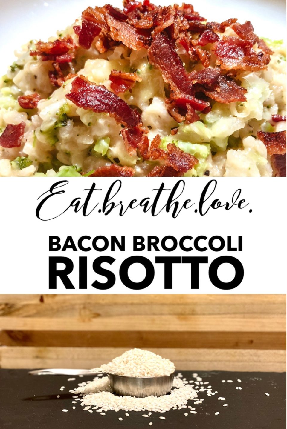 Bacon Broccoli Risotto || www.eatbreathelove.net