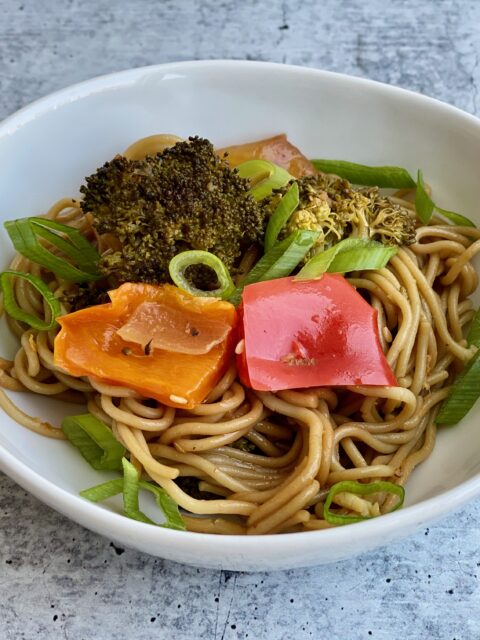 Image of a bowl of ramen noodles with veggies