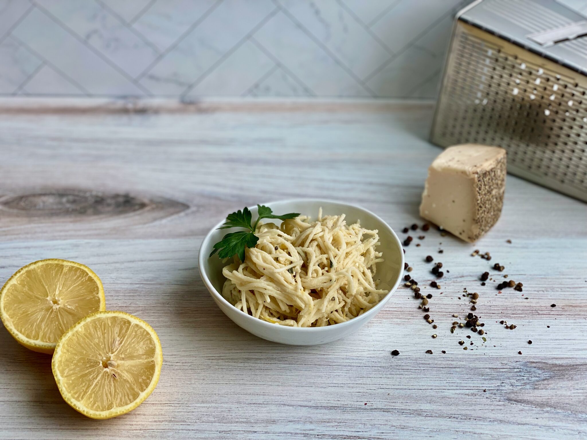 Creamy Lemon Angel Hair Pasta - eat.breathe.love