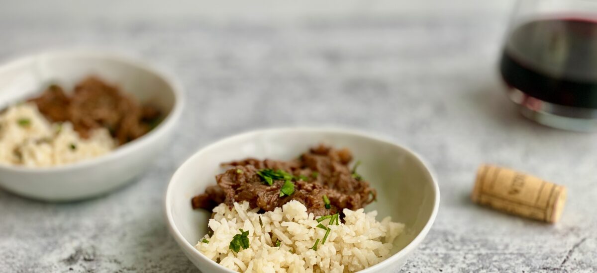 Red Wine Beef with Rice