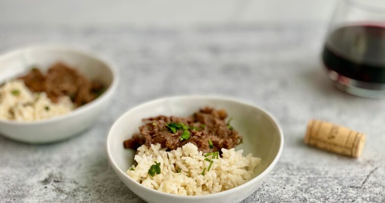 Red Wine Beef with Rice
