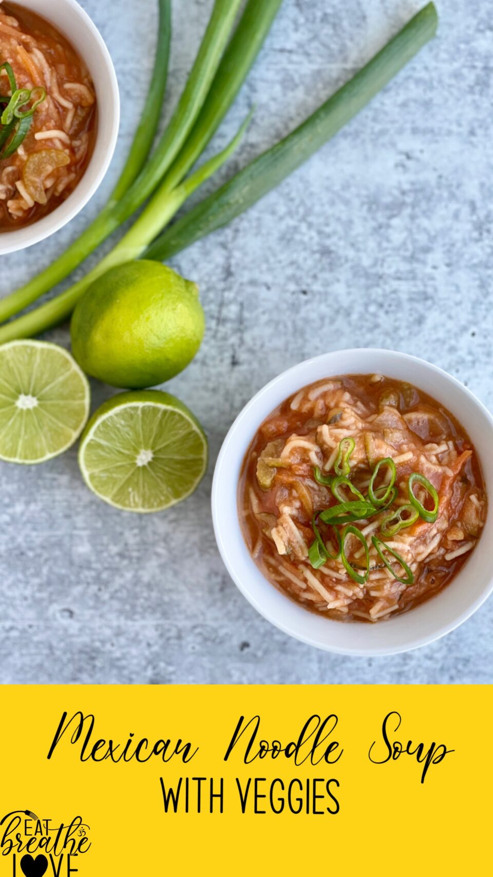 Mexican Noodle Soup with Veggies - Sopa de Fideos - eat.breathe.love