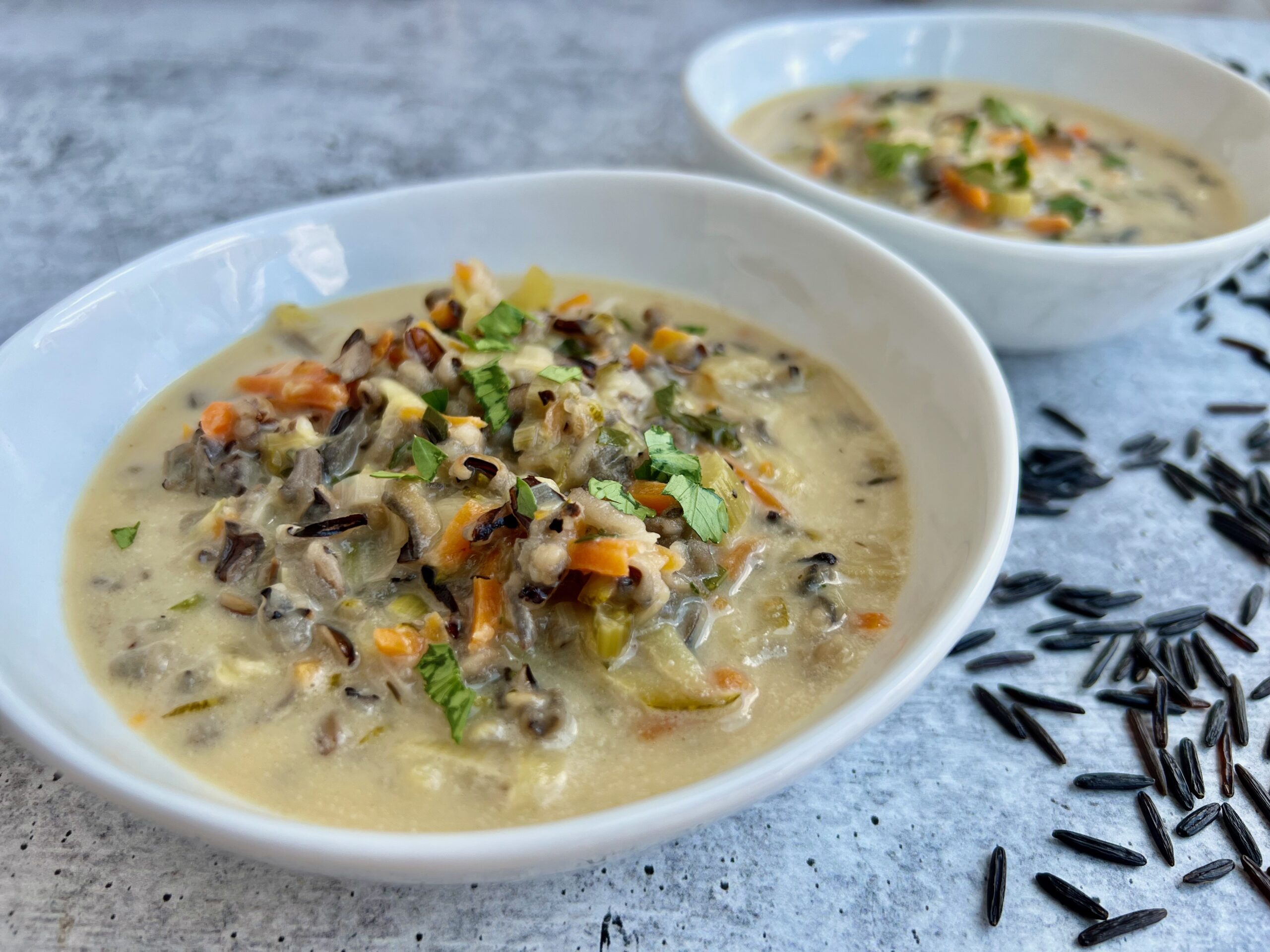 Chicken Wild Rice Soup (No Cream) - FeelGoodFoodie